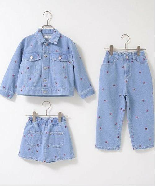 Lycee mine / リセマイン ショート・ハーフ・半端丈パンツ | 【LOVE DENIM】アソート刺しゅう総柄スカパン | 詳細19