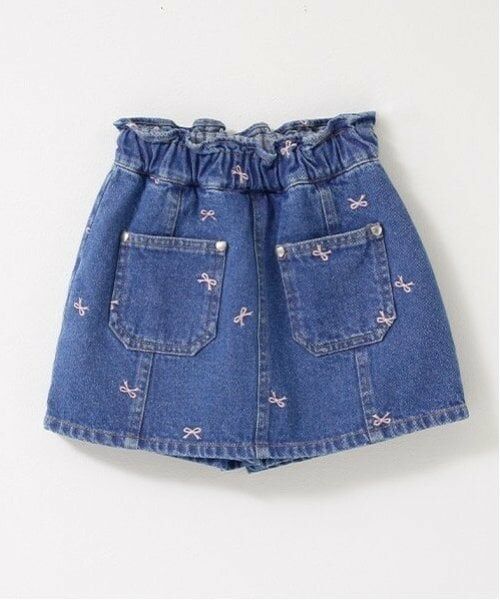 Lycee mine / リセマイン ショート・ハーフ・半端丈パンツ | 【LOVE DENIM】アソート刺しゅう総柄スカパン | 詳細2