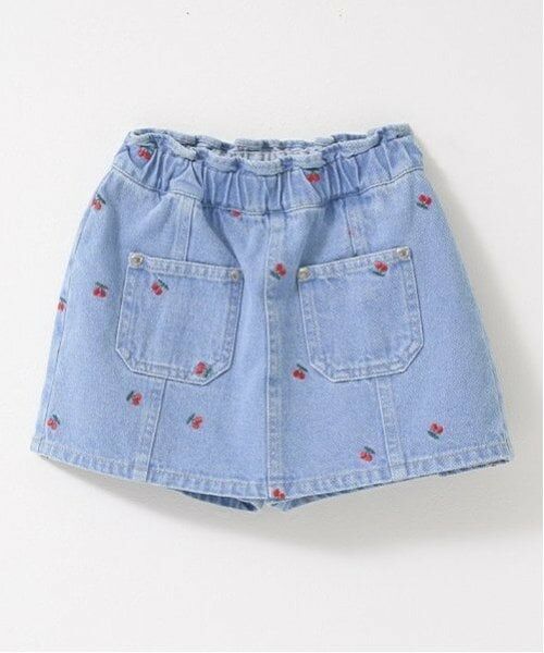 Lycee mine / リセマイン ショート・ハーフ・半端丈パンツ | 【LOVE DENIM】アソート刺しゅう総柄スカパン | 詳細4