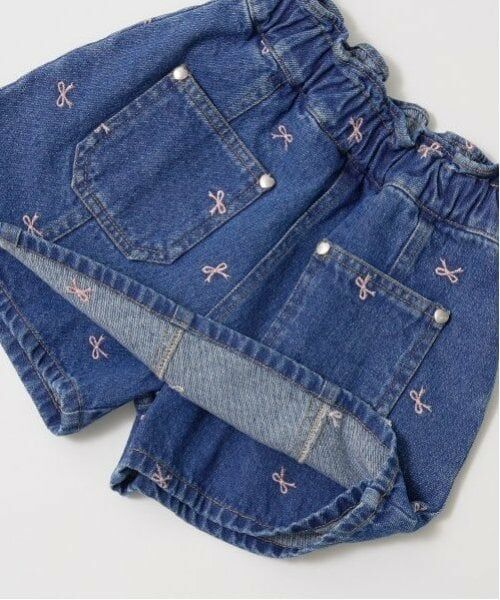 Lycee mine / リセマイン ショート・ハーフ・半端丈パンツ | 【LOVE DENIM】アソート刺しゅう総柄スカパン | 詳細6