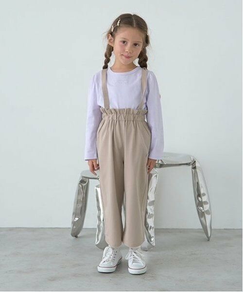 Lycee mine / リセマイン サロペット・オールインワン | 取り外せるサスペンダー付きリラックスパンツ（ベージュ）