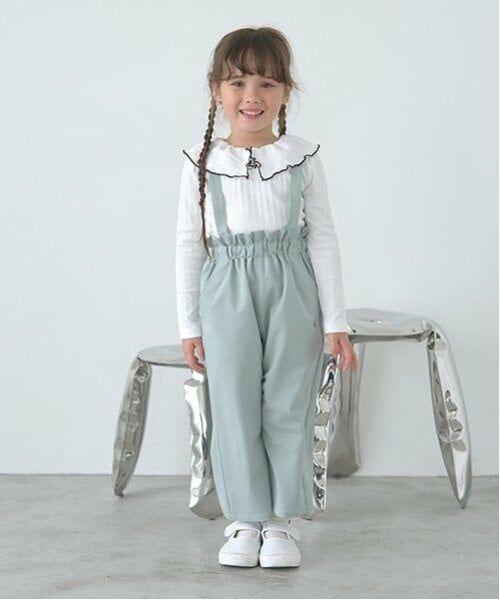 Lycee mine / リセマイン サロペット・オールインワン | 取り外せるサスペンダー付きリラックスパンツ（ミント）