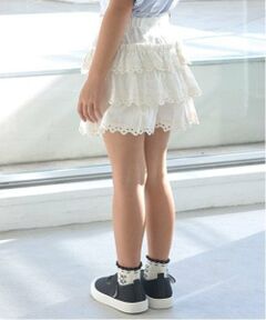 Lycee mine / リセマイン ショート・ハーフ・半端丈パンツ | チェリーコットンレースティアードスカパン