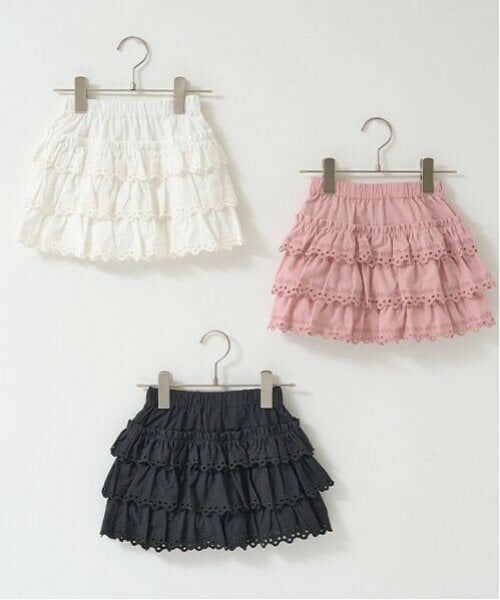 Lycee mine / リセマイン ショート・ハーフ・半端丈パンツ | チェリーコットンレースティアードスカパン | 詳細1