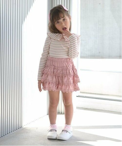 Lycee mine / リセマイン ショート・ハーフ・半端丈パンツ | チェリーコットンレースティアードスカパン | 詳細11