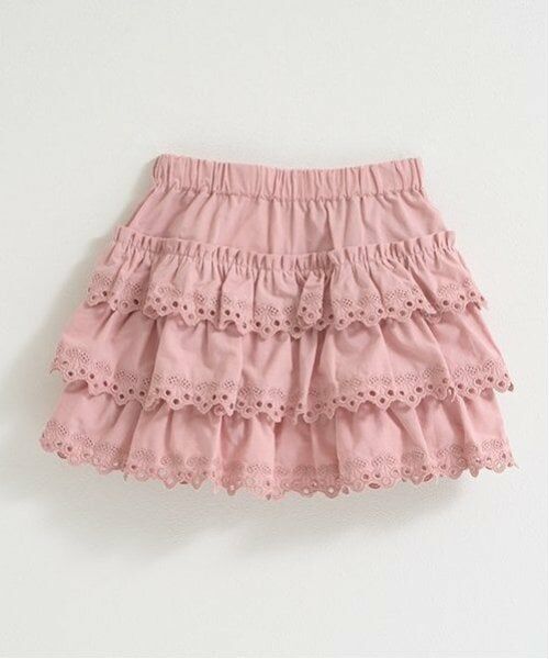 Lycee mine / リセマイン ショート・ハーフ・半端丈パンツ | チェリーコットンレースティアードスカパン | 詳細3