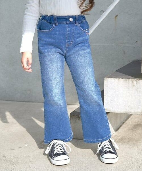 Lycee mine / リセマイン その他パンツ | 【きれいシルエット】しっかりストレッチフレアデニムパンツ(ブルー)