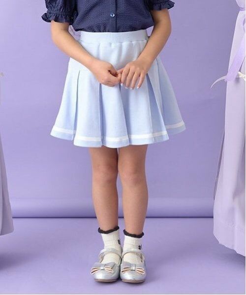 Lycee mine / リセマイン ミニ・ひざ丈スカート | プリーツスカート(インナーパンツ付き)（サックス）