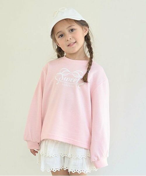 Lycee mine / リセマイン スウェット | 【万能アイテム】選べる3デザイン6カラープリントスウェット（ライト ピンク）