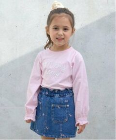 Lycee mine / リセマイン Tシャツ | 【ソフトコットン】ロゴ刺しゅうボリュームスリーブトップス