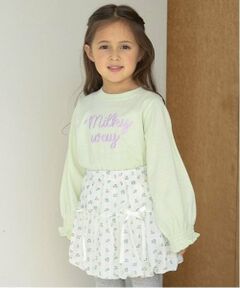 Lycee mine / リセマイン Tシャツ | 【ソフトコットン】ロゴ刺しゅうボリュームスリーブトップス