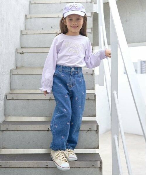 Lycee mine / リセマイン Tシャツ | 【ソフトコットン】ロゴ刺しゅうボリュームスリーブトップス | 詳細14