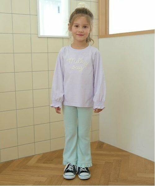 Lycee mine / リセマイン Tシャツ | 【ソフトコットン】ロゴ刺しゅうボリュームスリーブトップス | 詳細16