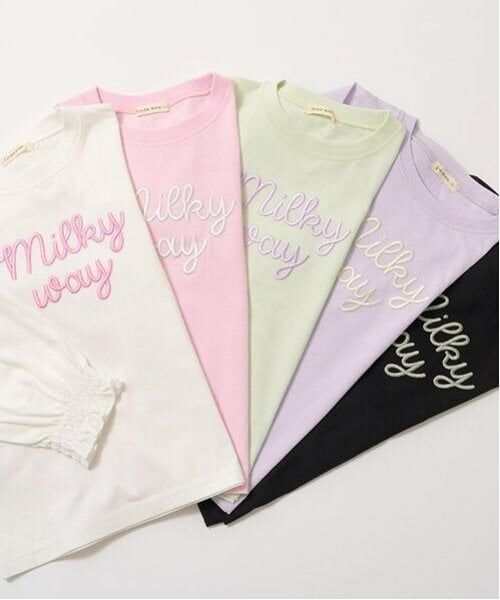 Lycee mine / リセマイン Tシャツ | 【ソフトコットン】ロゴ刺しゅうボリュームスリーブトップス | 詳細6