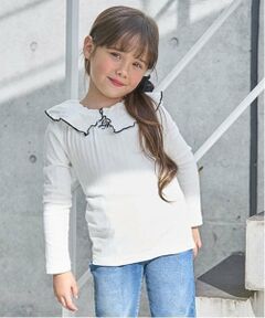 Lycee mine / リセマイン Tシャツ | 【前後どっちでもOK!】衿つき長袖Tシャツ