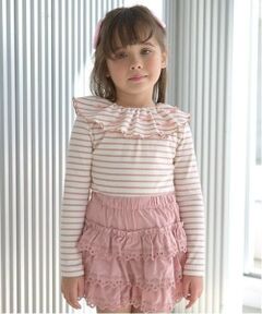 Lycee mine / リセマイン Tシャツ | 【前後どっちでもOK!】衿つき長袖Tシャツ