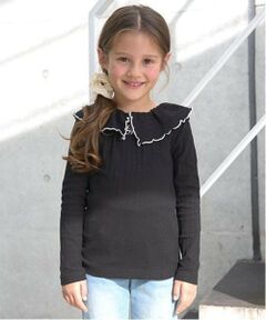 Lycee mine / リセマイン Tシャツ | 【前後どっちでもOK!】衿つき長袖Tシャツ