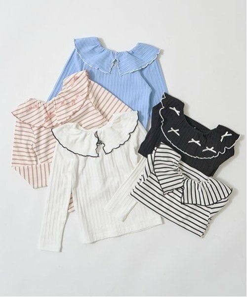 Lycee mine / リセマイン Tシャツ | 【前後どっちでもOK!】衿つき長袖Tシャツ | 詳細1