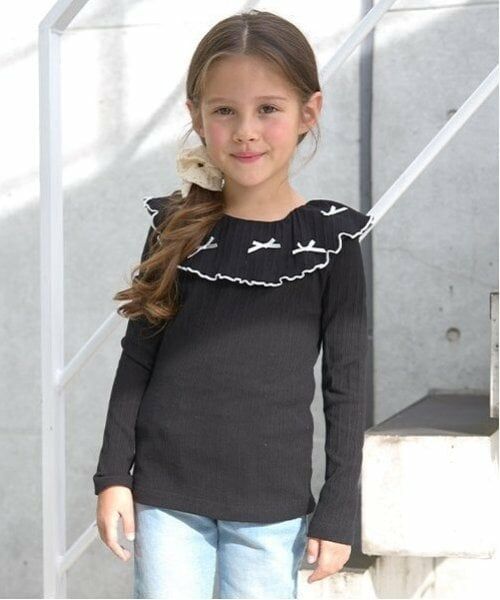 Lycee mine / リセマイン Tシャツ | 【前後どっちでもOK!】衿つき長袖Tシャツ | 詳細14