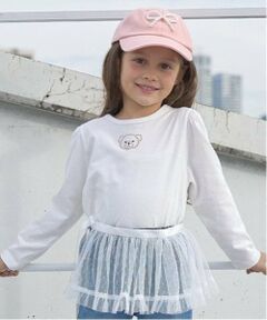 Lycee mine / リセマイン Tシャツ | 【ソフトコットン】アソートラインストーンモチーフパフAラインTシャツ