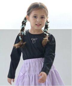 Lycee mine / リセマイン Tシャツ | 【ソフトコットン】アソートラインストーンモチーフパフAラインTシャツ