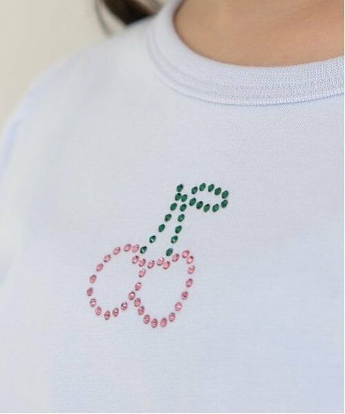 Lycee mine / リセマイン Tシャツ | 【ソフトコットン】アソートラインストーンモチーフパフAラインTシャツ | 詳細13