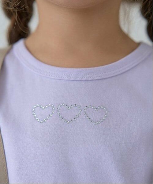 Lycee mine / リセマイン Tシャツ | 【ソフトコットン】アソートラインストーンモチーフパフAラインTシャツ | 詳細17