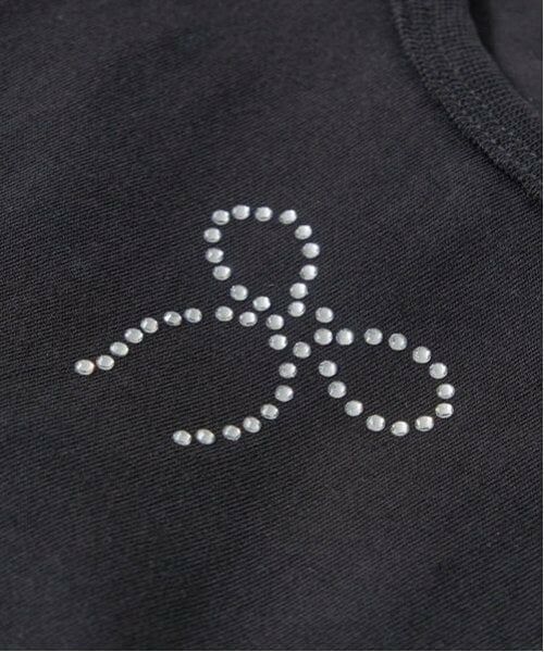 Lycee mine / リセマイン Tシャツ | 【ソフトコットン】アソートラインストーンモチーフパフAラインTシャツ | 詳細5