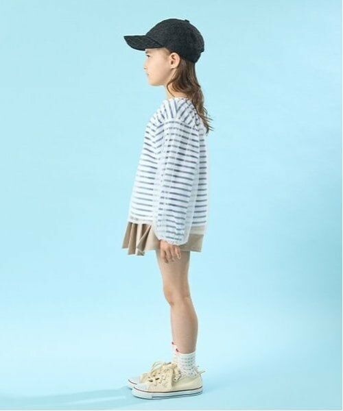 Lycee mine / リセマイン Tシャツ | 【ソフトコットン】チュール重ねボーダーボートネックTシャツ | 詳細10