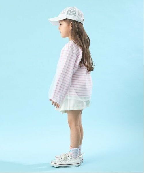 Lycee mine / リセマイン Tシャツ | 【ソフトコットン】チュール重ねボーダーボートネックTシャツ | 詳細13