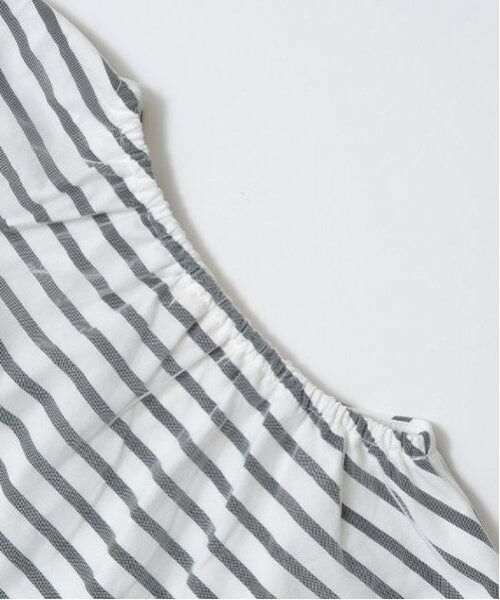 Lycee mine / リセマイン Tシャツ | 【ソフトコットン】チュール重ねボーダーボートネックTシャツ | 詳細23