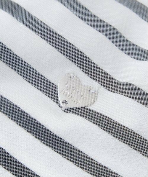 Lycee mine / リセマイン Tシャツ | 【ソフトコットン】チュール重ねボーダーボートネックTシャツ | 詳細24