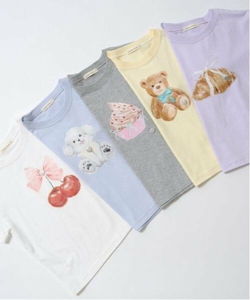 Lycee mine / リセマイン Tシャツ | 【ソフトコットン】アソートリボンモチーフプリントTシャツ | 詳細20