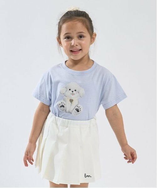 Lycee mine / リセマイン Tシャツ | 【ソフトコットン】アソートリボンモチーフプリントTシャツ（ライト ブルー）