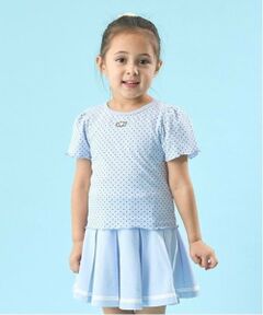 Lycee mine / リセマイン Tシャツ | 【ソフトコットン】ドットプリントミニミニパフ半袖Tシャツ