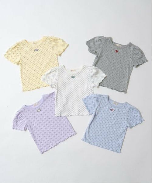 Lycee mine / リセマイン Tシャツ | 【ソフトコットン】ドットプリントミニミニパフ半袖Tシャツ | 詳細24