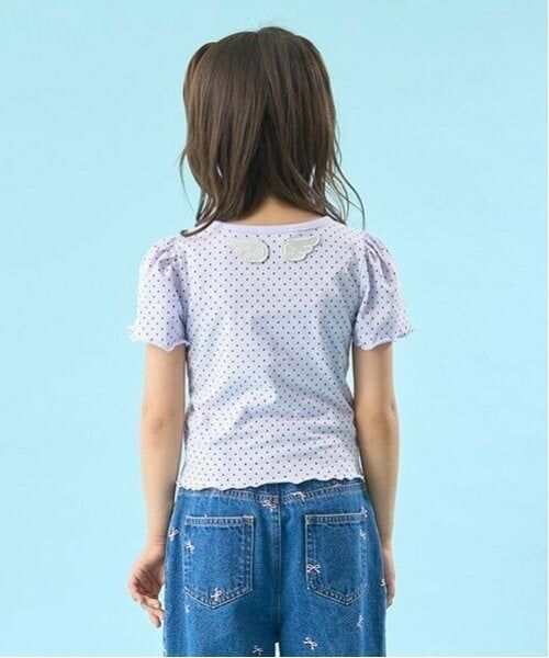 Lycee mine / リセマイン Tシャツ | 【ソフトコットン】ドットプリントミニミニパフ半袖Tシャツ（ライラック）