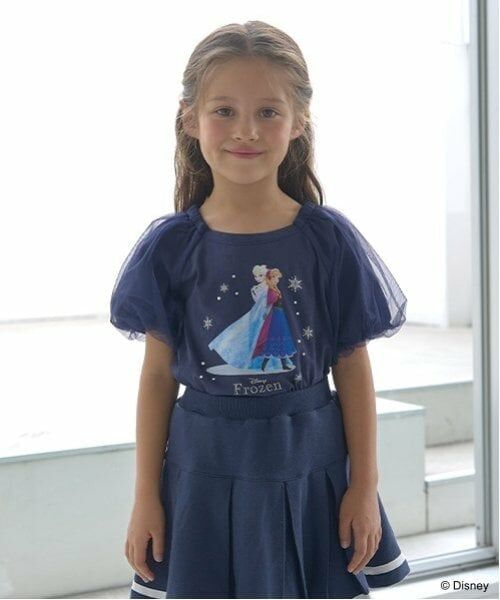 Lycee mine / リセマイン Tシャツ | 【Frozen】【ソフトコットン】アナと雪の女王/キラキラTシャツ（紺）