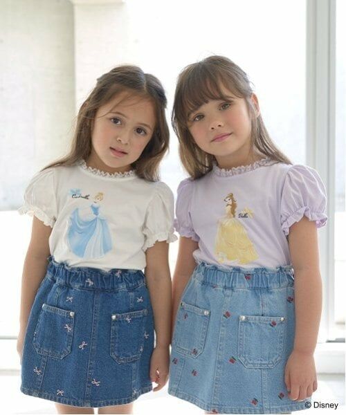 Lycee mine / リセマイン Tシャツ | 【Disney Princess】【ソフトコットン】アソートリボン付きパフTシャツ | 詳細17