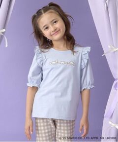 Lycee mine / リセマイン Tシャツ | 【サンリオキャラクターズ】【ソフトコットン】シナモロール&クロミアソート刺しゅう5分袖Tシャツ