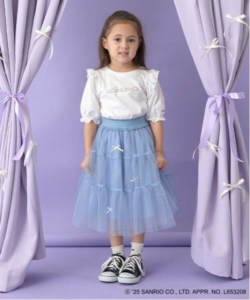 Lycee mine / リセマイン Tシャツ | 【サンリオキャラクターズ】【ソフトコットン】シナモロール&クロミアソート刺しゅう5分袖Tシャツ | 詳細12