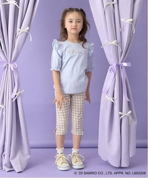 Lycee mine / リセマイン Tシャツ | 【サンリオキャラクターズ】【ソフトコットン】シナモロール&クロミアソート刺しゅう5分袖Tシャツ | 詳細16