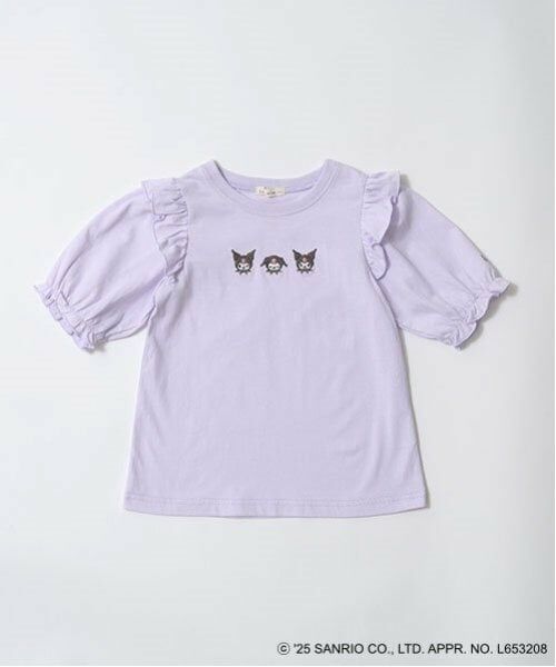 Lycee mine / リセマイン Tシャツ | 【サンリオキャラクターズ】【ソフトコットン】シナモロール&クロミアソート刺しゅう5分袖Tシャツ | 詳細2