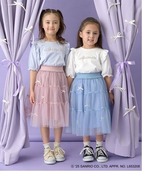 Lycee mine / リセマイン Tシャツ | 【サンリオキャラクターズ】【ソフトコットン】シナモロール&クロミアソート刺しゅう5分袖Tシャツ | 詳細26