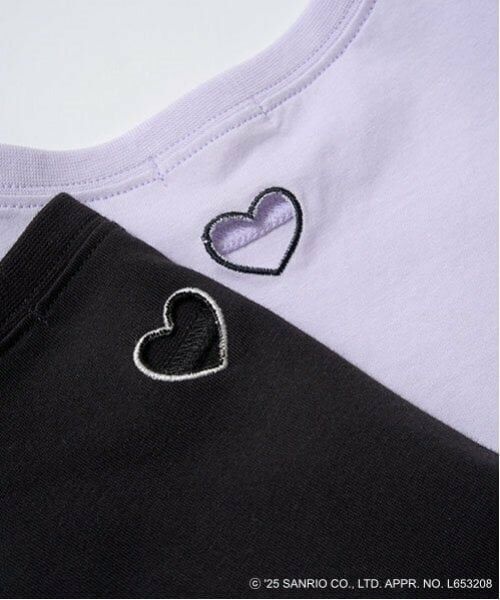 Lycee mine / リセマイン Tシャツ | 【サンリオキャラクターズ】【ソフトコットン】シナモロール&クロミアソート刺しゅう5分袖Tシャツ | 詳細9