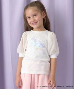 Lycee mine / リセマイン Tシャツ | 【サンリオキャラクターズ】【ソフトコットン】シナモロールオーロララメプリントパフTシャツ