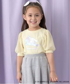 Lycee mine / リセマイン Tシャツ | 【サンリオキャラクターズ】【ソフトコットン】シナモロールオーロララメプリントパフTシャツ