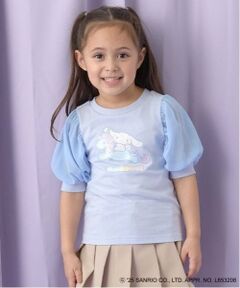 Lycee mine / リセマイン Tシャツ | 【サンリオキャラクターズ】【ソフトコットン】シナモロールオーロララメプリントパフTシャツ