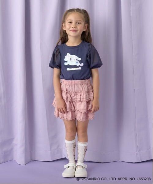 Lycee mine / リセマイン Tシャツ | 【サンリオキャラクターズ】【ソフトコットン】シナモロールオーロララメプリントパフTシャツ | 詳細14