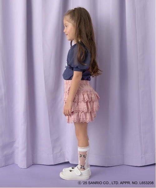 Lycee mine / リセマイン Tシャツ | 【サンリオキャラクターズ】【ソフトコットン】シナモロールオーロララメプリントパフTシャツ | 詳細15